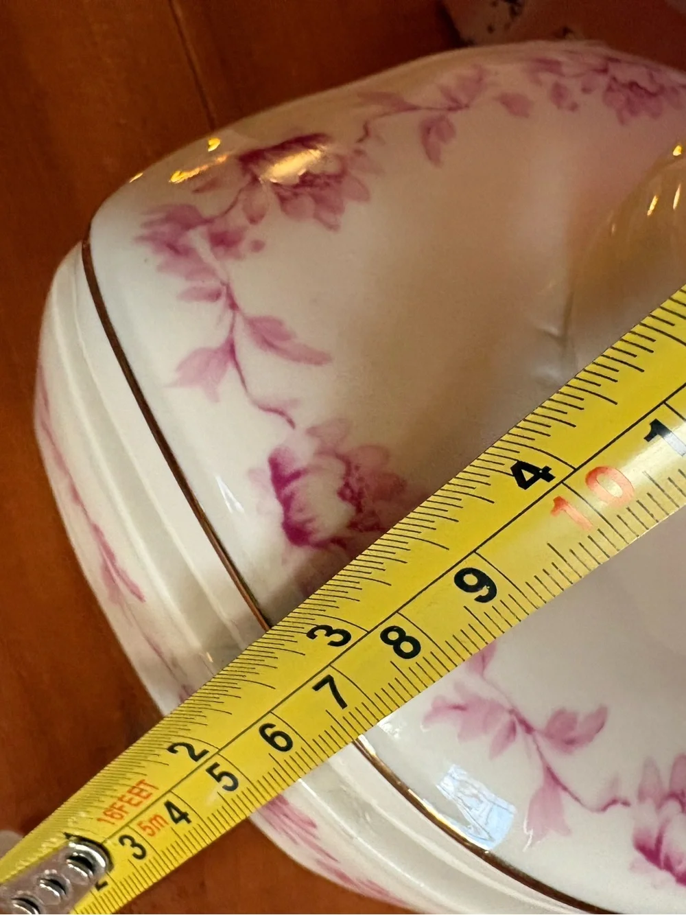 Porcelain Swan Heart Jewelry Trinket With Gift Box, Pink Floral Romantic Gift